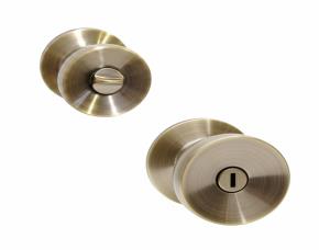 Cerradura Tubular Baño York D/Laton Antiguo Us5