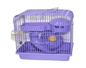 Jaula De Metal Morada/Rosada P/Hamster