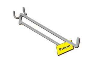 Gancho De 100Mm Cromo Doble P/Gondola Perorado