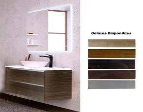 Jgo. Mueble P/Baño Maple  Con Lavamanos Y Espejo