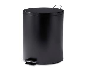 Basurero 5 Lts Negro Acero Inoxidable